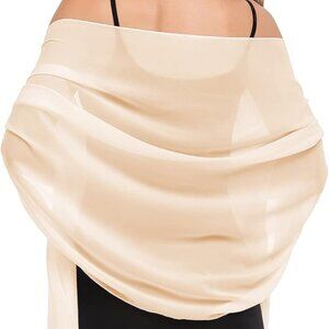 Shawls and Wraps for Evening Dresses Sheer Chiffon Women Elegant Soft Silky Wrap